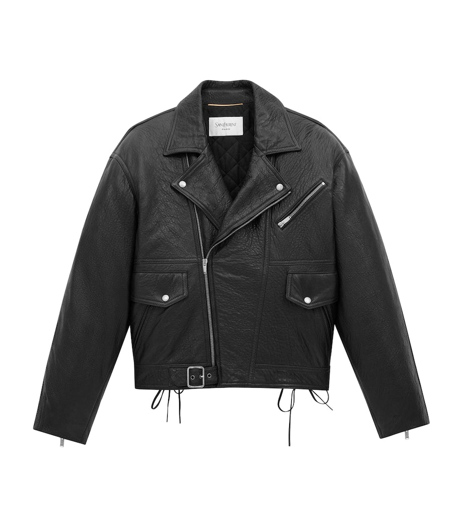 Saint Laurent Lace-Up Leather Jacket