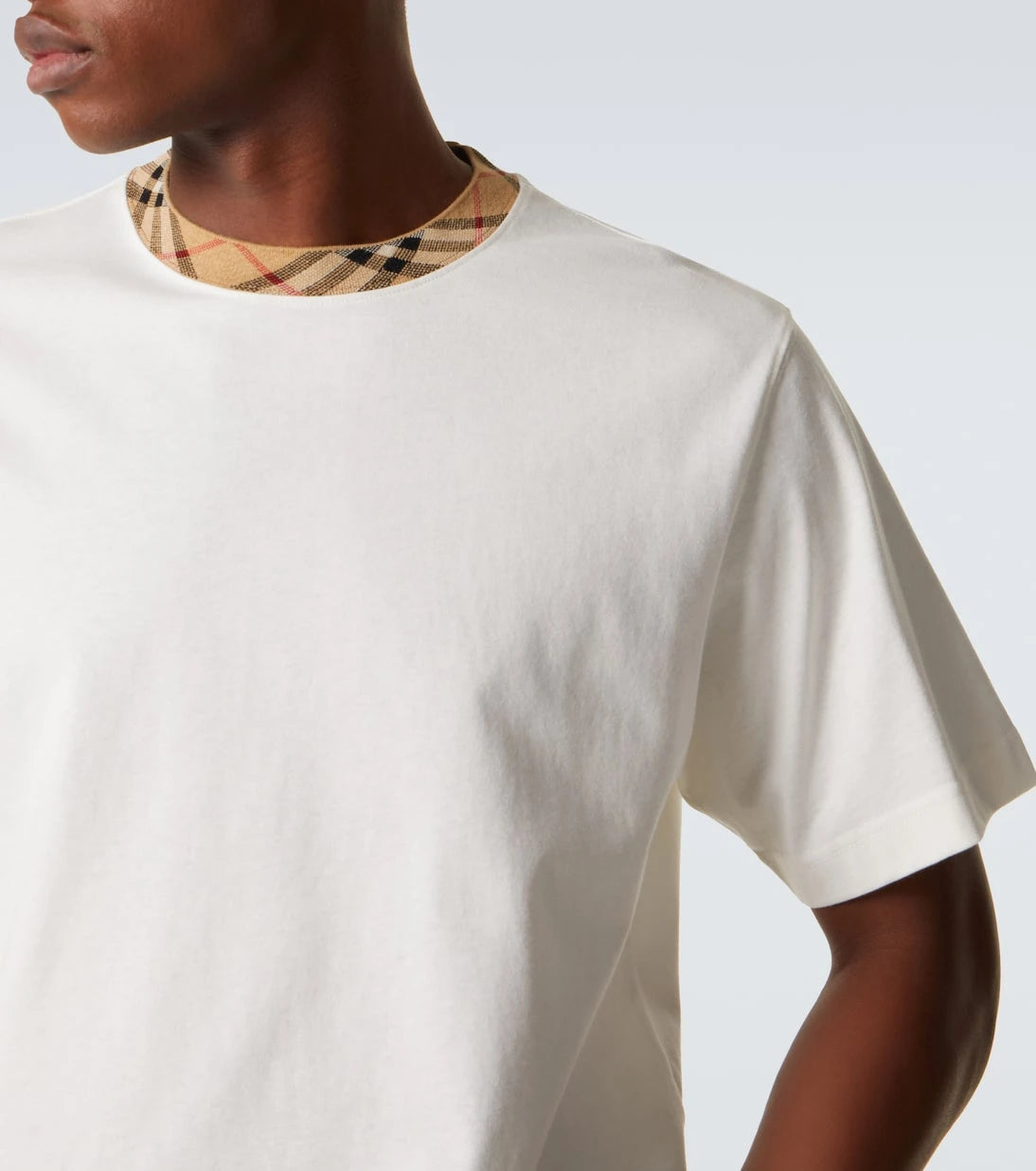 Burberry - Burberry Check cotton jersey T-shirt