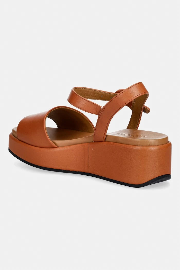 Camper kadın deri eğimli platform sandalet ayakkabı Misia