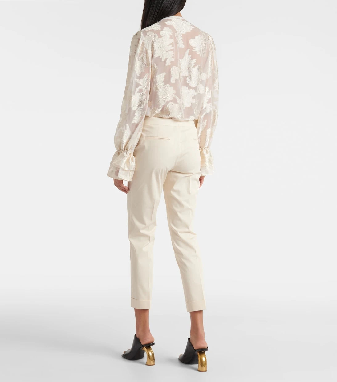 Etro - High-rise cotton-blend tapered pants