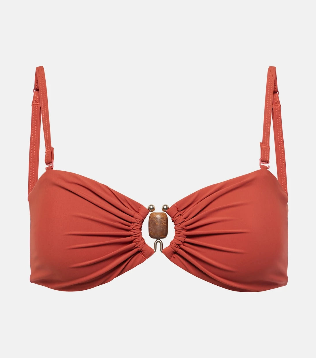 Christopher Esber - Embellished ruched bikini top