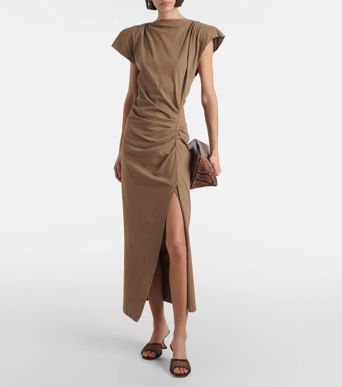 Amina Muaddi - Lupita leather-trimmed raffia mules