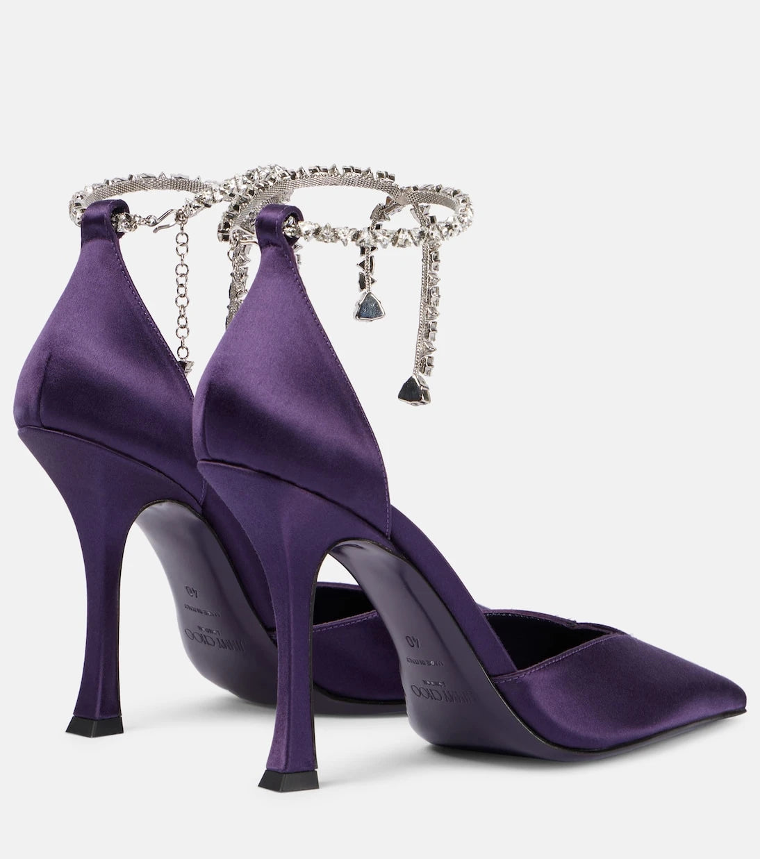 Jimmy Choo - Stevie 100 embellished satin pumps