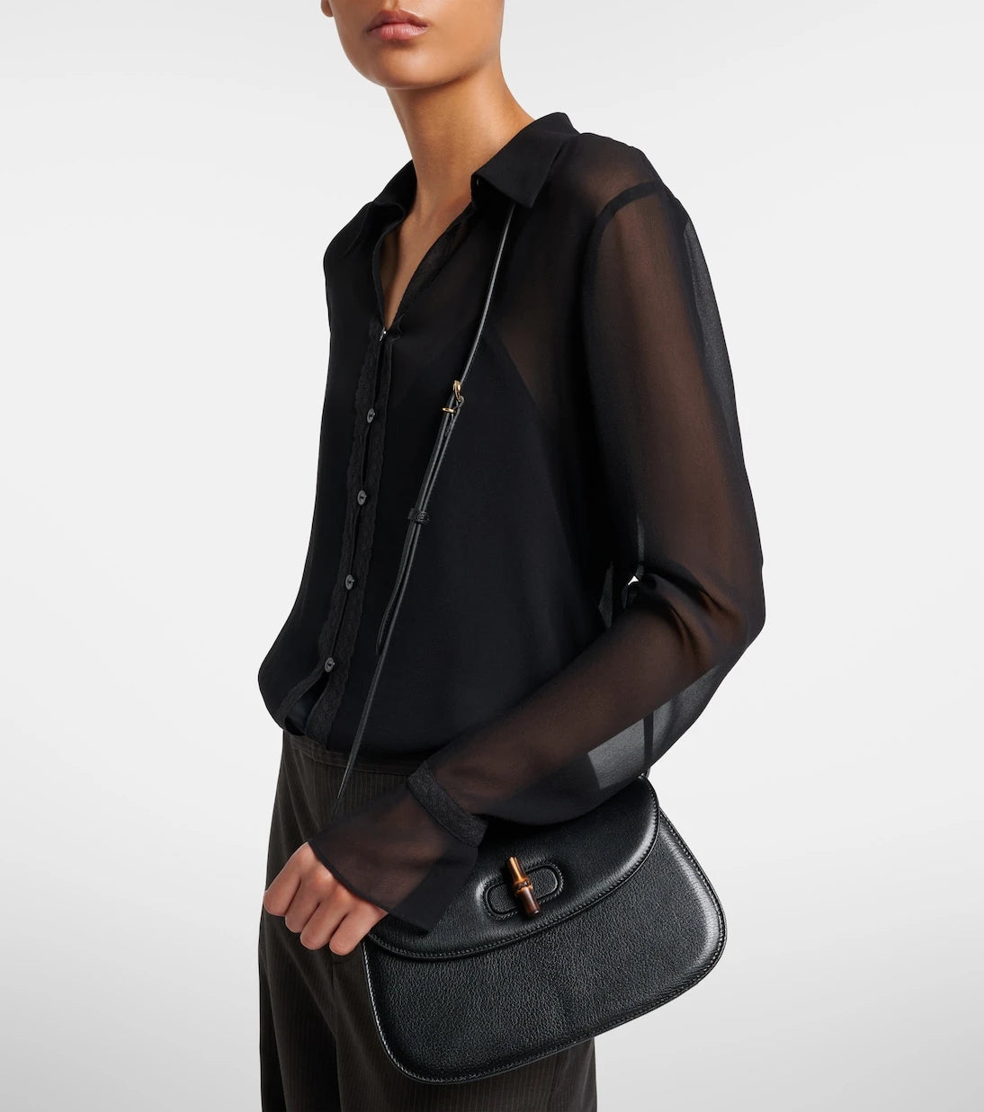 Gucci - Bamboo Small leather crossbody bag