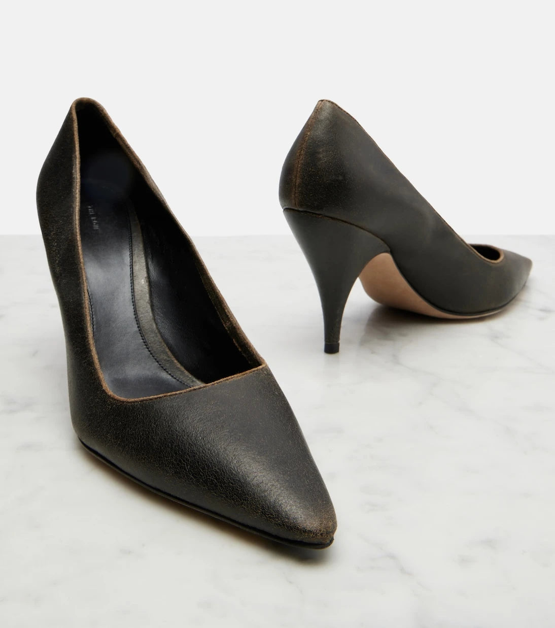 The Row - Liisa Three leather pumps