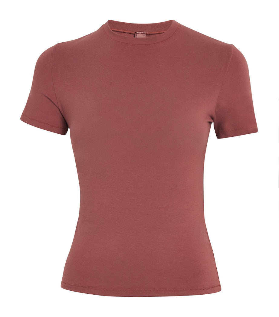 Skims Red Cotton Jersey T-Shirt