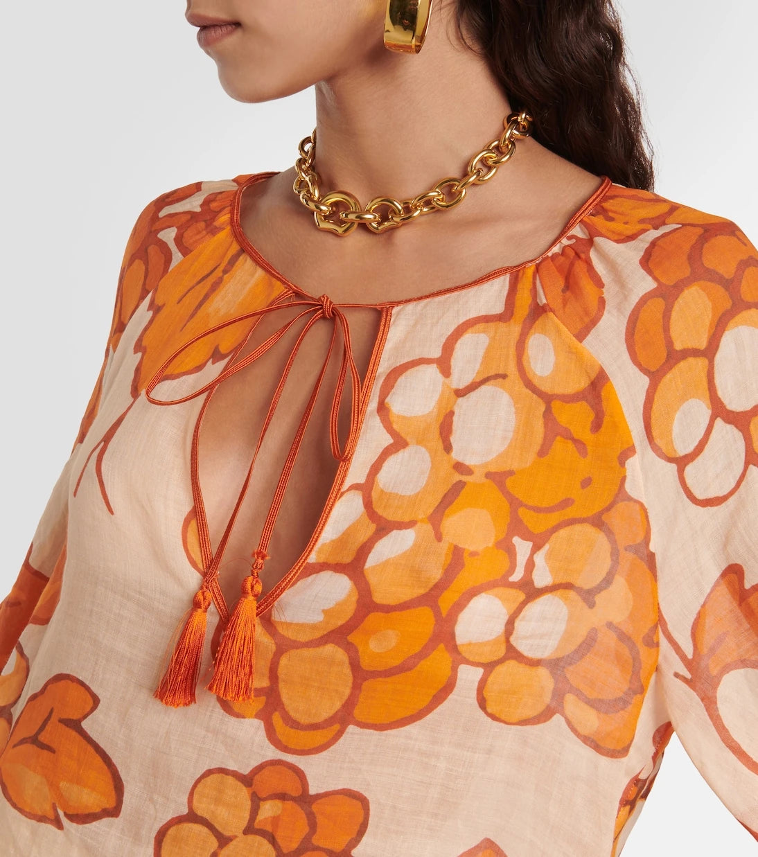 Etro - Printed ramie tunic