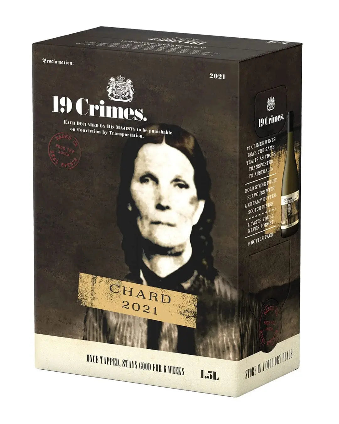 19 Crimes Chard Wine Box, 1.5 L