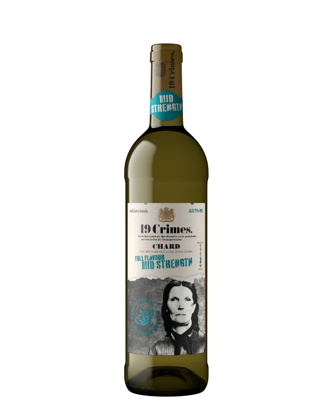 19 Crimes Mid Strength Chardonnay White Wine, 75 cl
