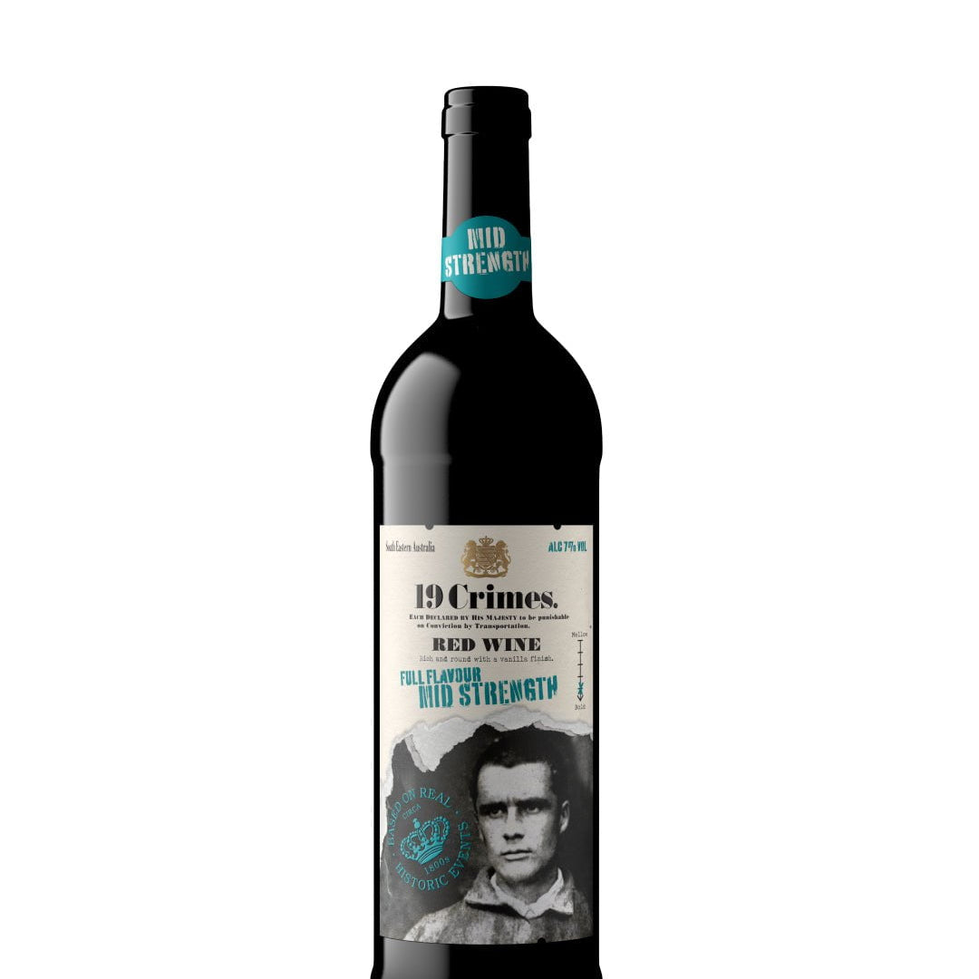 19 Crimes Mid Strength Red Wine, 75 cl