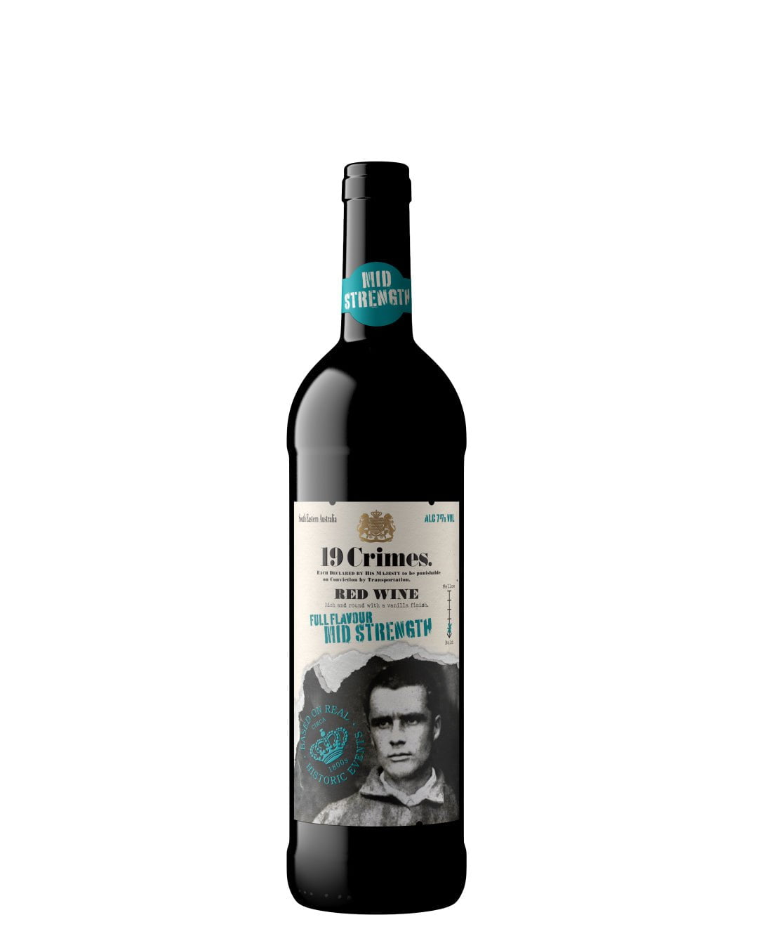 19 Crimes Mid Strength Red Wine, 75 cl