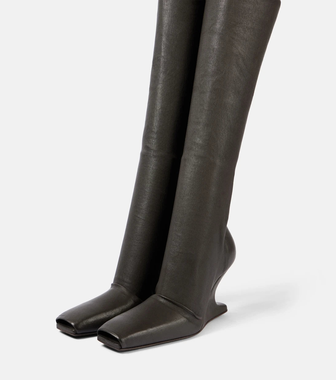 Rick Owens - Cantilever leather over-the-knee boots