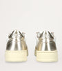 Autry Gold Metallic Leather Medalist Low-Top Sneakers