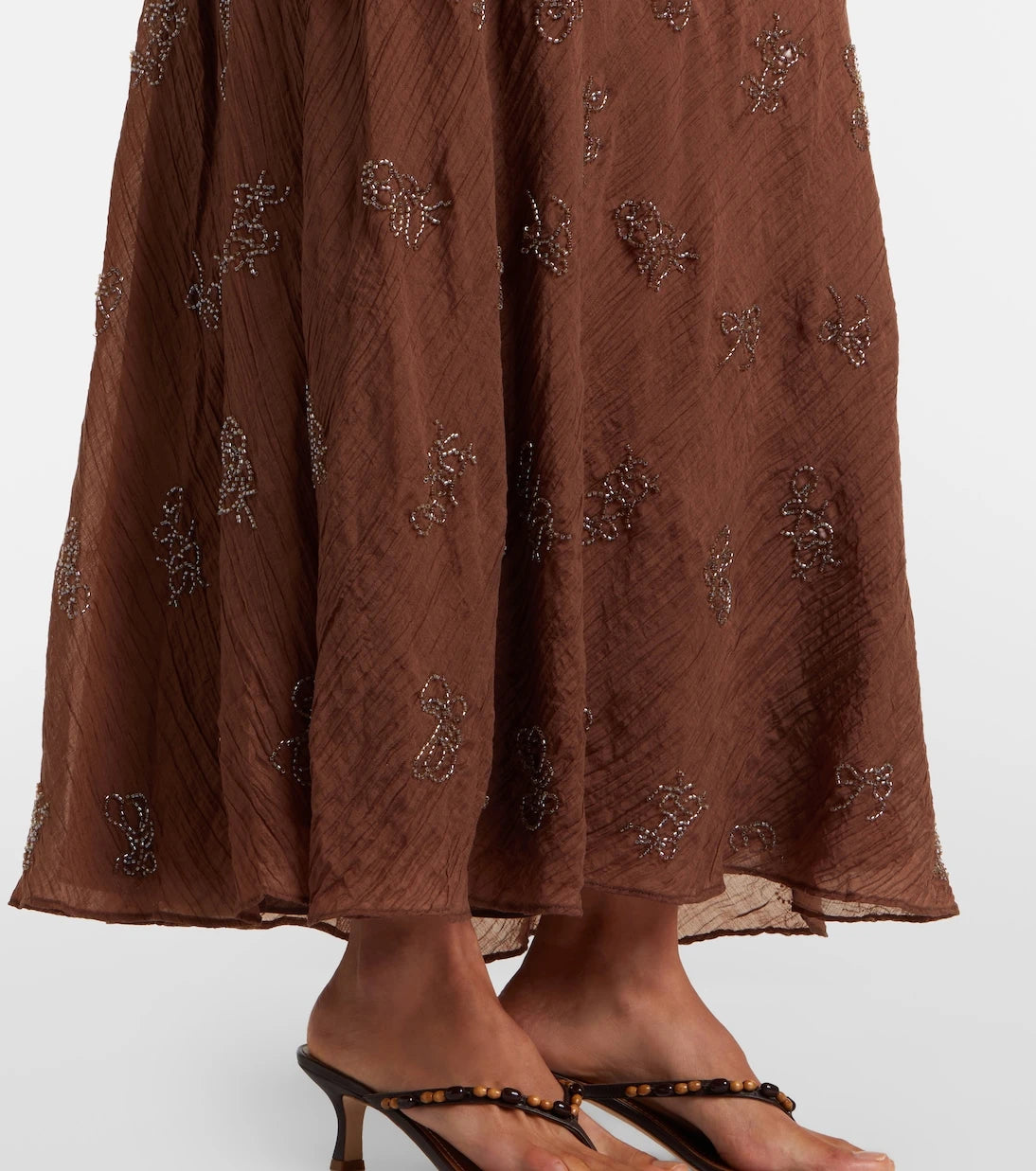 Staud - Cassie beaded organza maxi dress