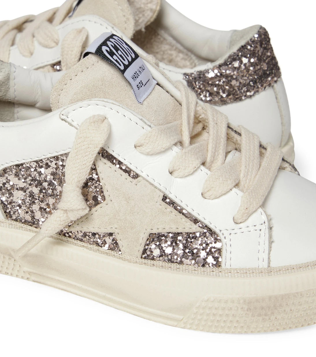 Golden Goose Kids - حذاء رياضي May جلد جليتر