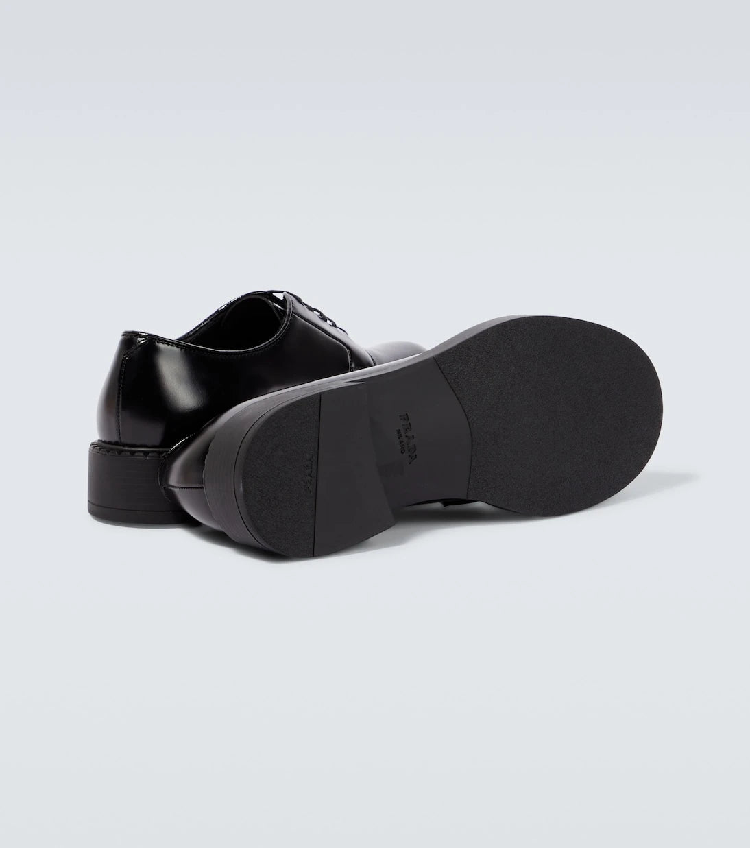 Prada - Brushed leather Derby shoes