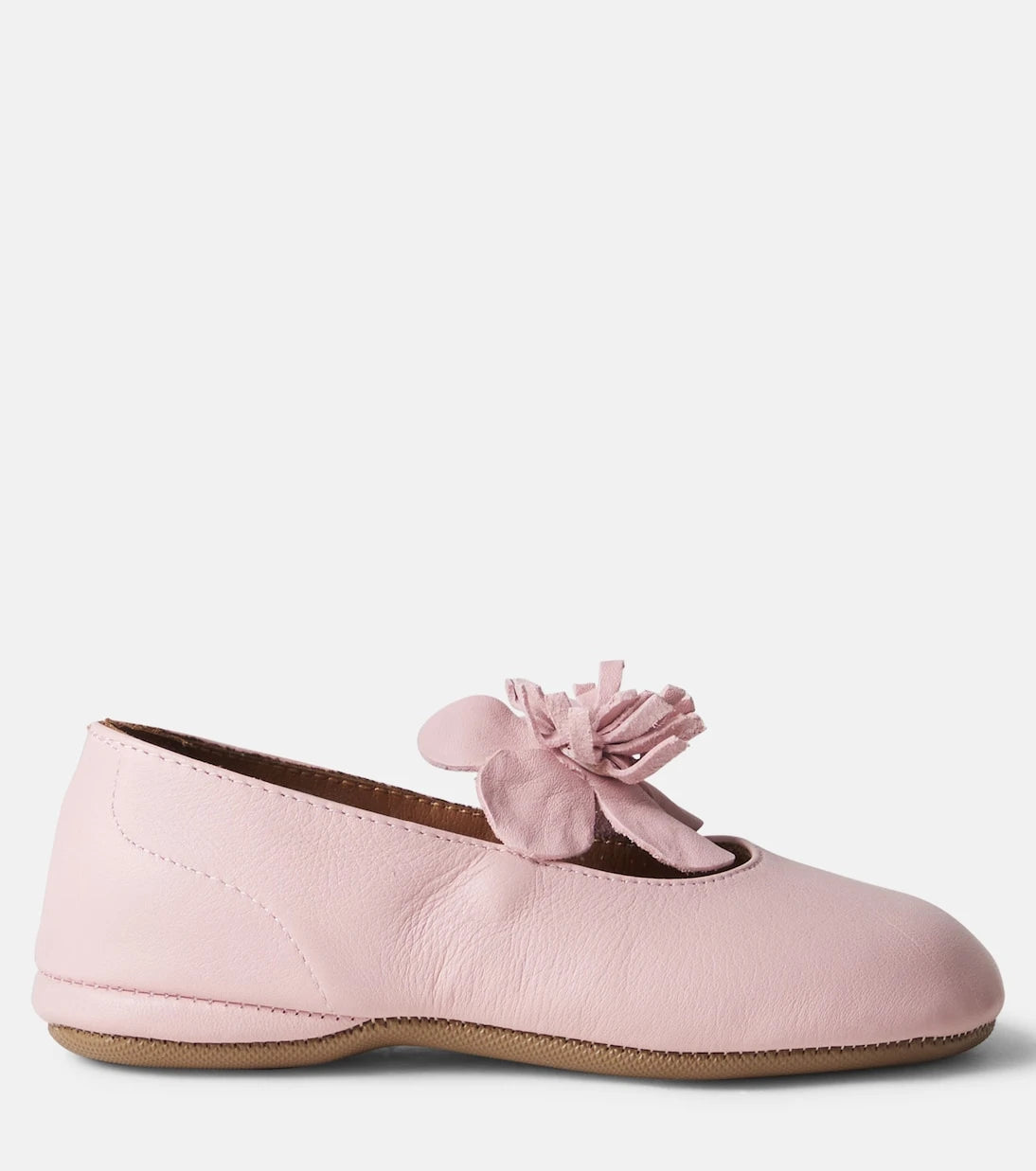 PèPè - Bow-detail leather ballet flats