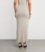 Good American Brown Stretch-Jersey Cut-Out Maxi Skirt