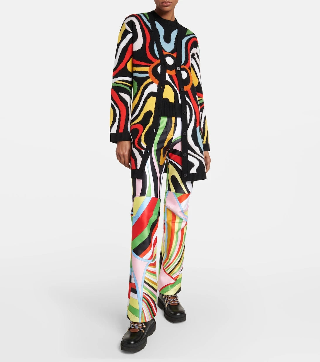 Pucci - x Fusalp intarsia wool cardigan