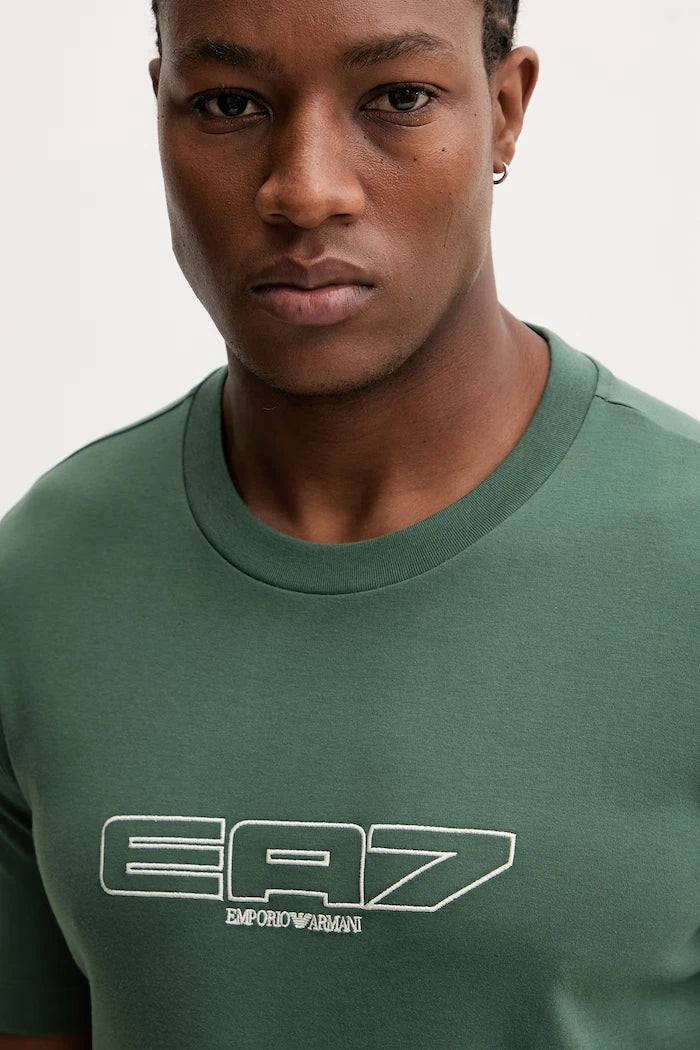 Памучна тениска EA7 Emporio Armani