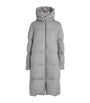 Grey Down-Silk-Cashmere Puffer Coat