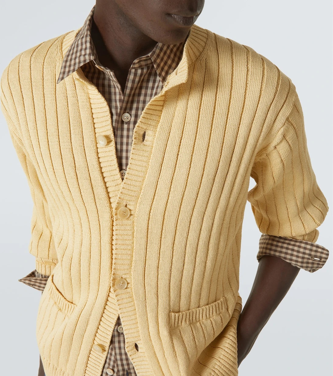 Auralee - Ribbed-knit cotton cardigan