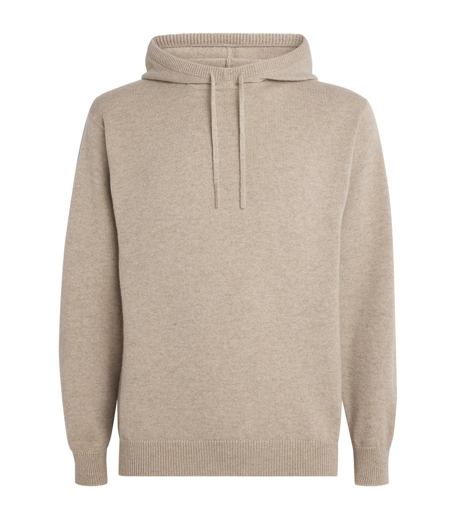 Beige Cashmere Hoodie