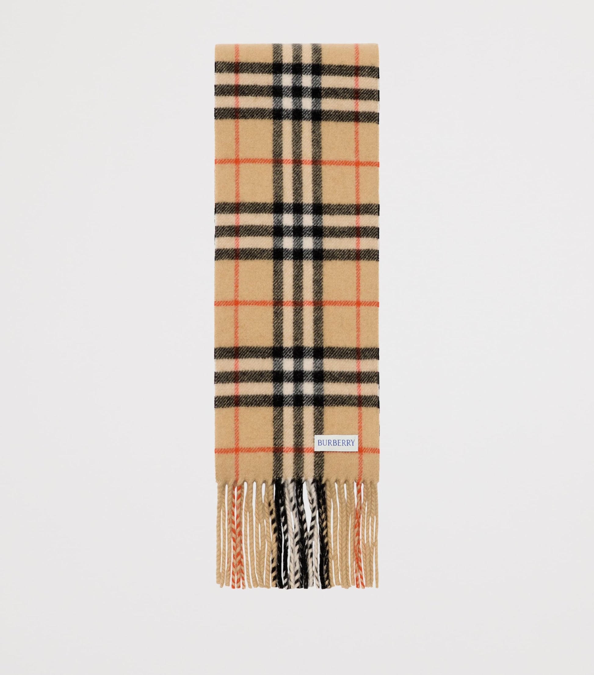 Cashmere Narrow Check Scarf