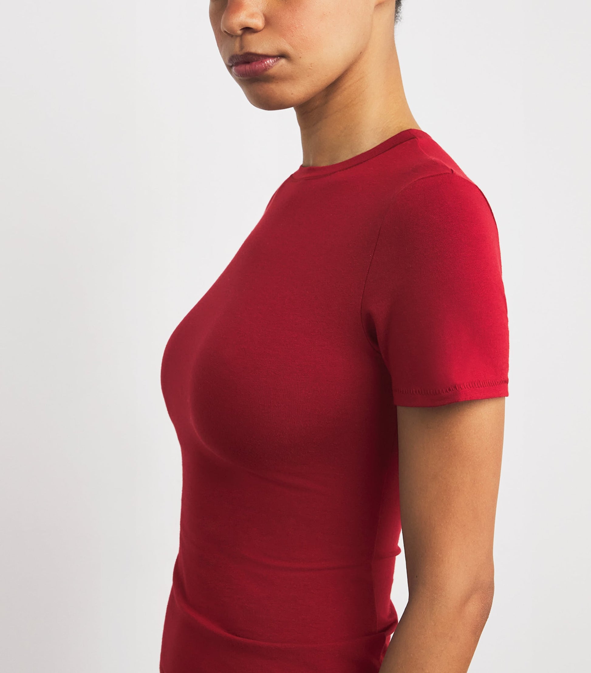 Skims Red Cotton Jersey T-Shirt