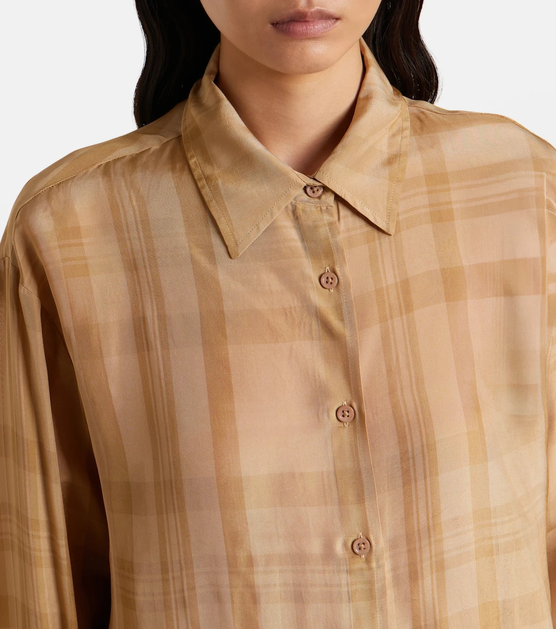The Frankie Shop - Peri checked twill shirt