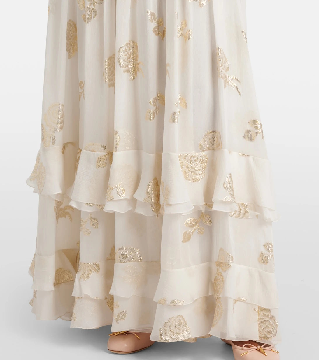 Chloé - Floral jacquard muslin maxi skirt