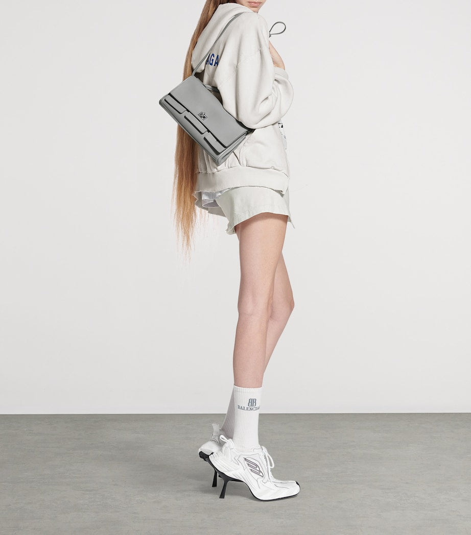 Balenciaga Black Small Calfskin Bel Air Clutch Bag