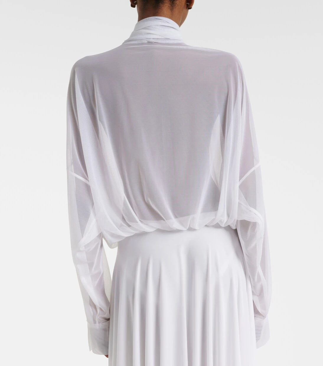 Norma Kamali - Oversized bow-detail bodysuit