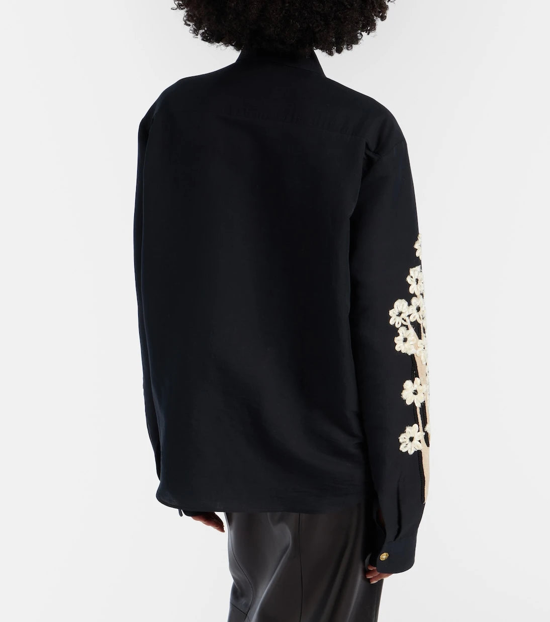 Khaite - Argo embroidered silk and cotton shirt