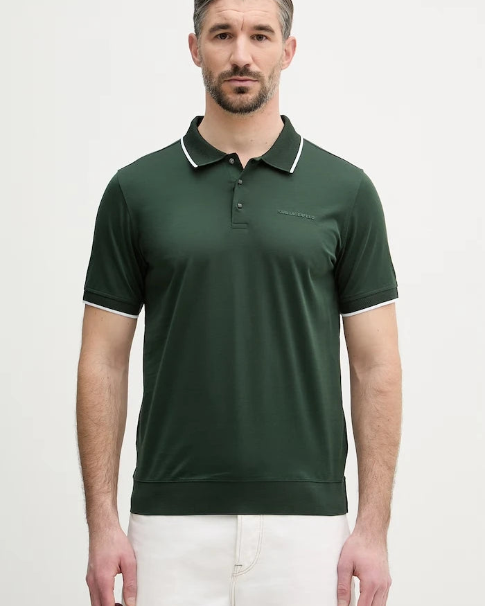 Karl Lagerfeld pamuklu erkek polo tişört