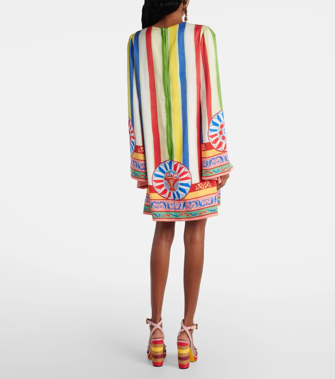 Dolce&Gabbana - Printed silk-blend minidress