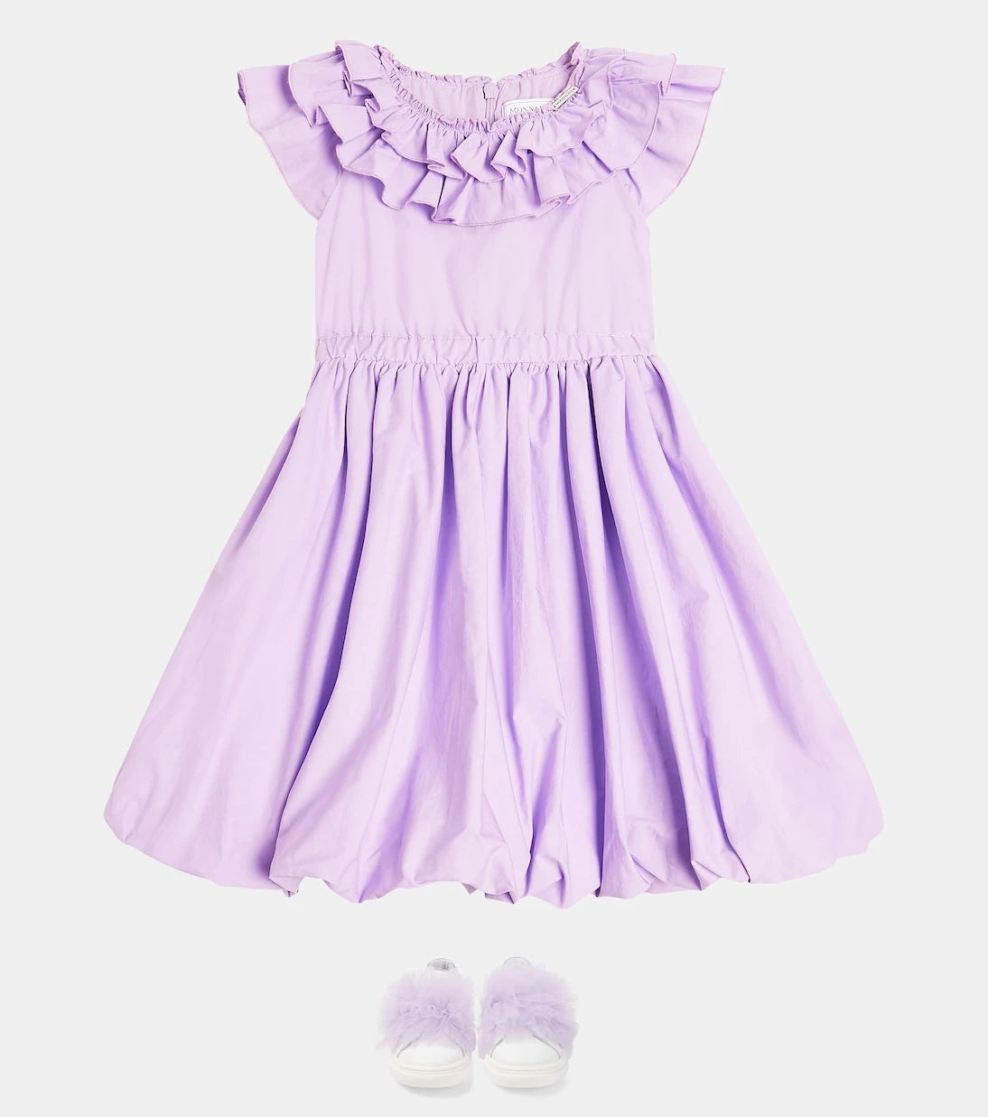 Monnalisa - Ruffle-trimmed cotton dress