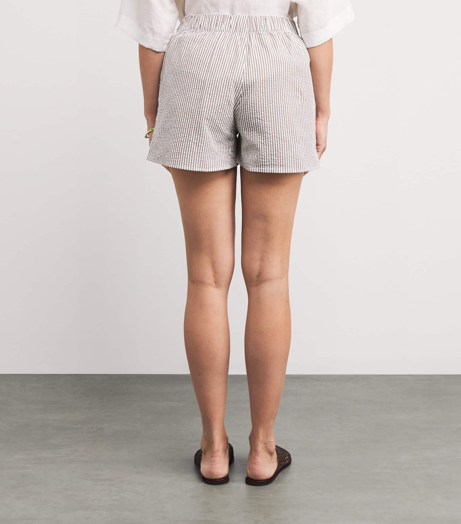 Cotton Striped Seersucker Boxer Shorts