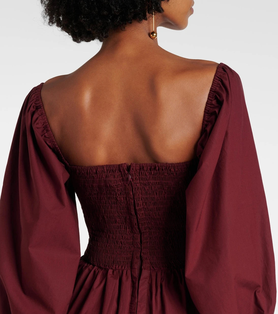 Faithfull - Alma gathered cotton maxi dress