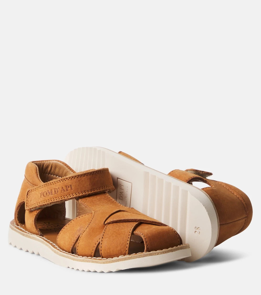 Pom d'Api - Waff Cross leather sandals