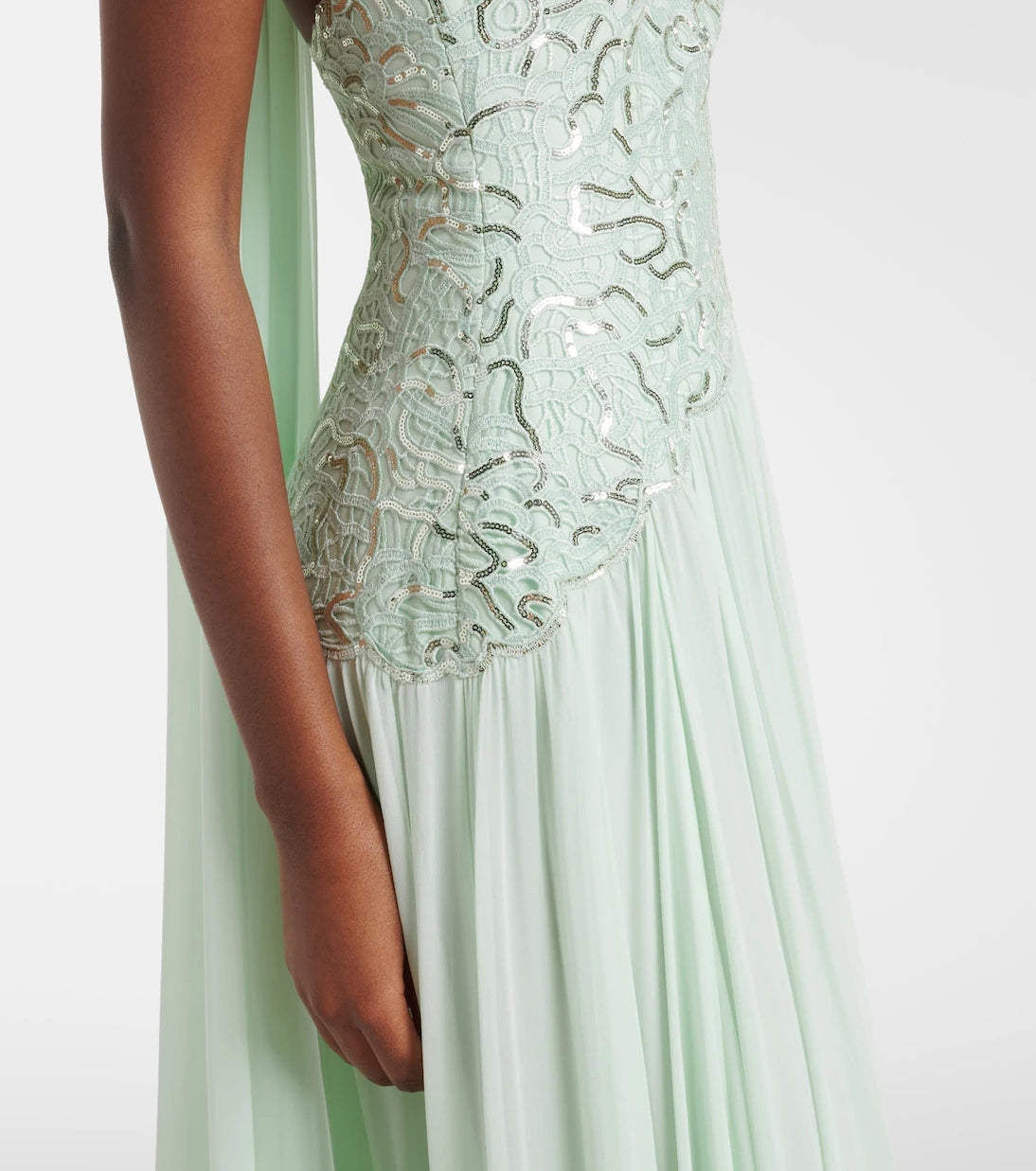 Elie Saab - Sequined silk-blend gown