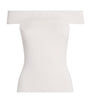 Maje White Knitted Off-The-Shoulder Top