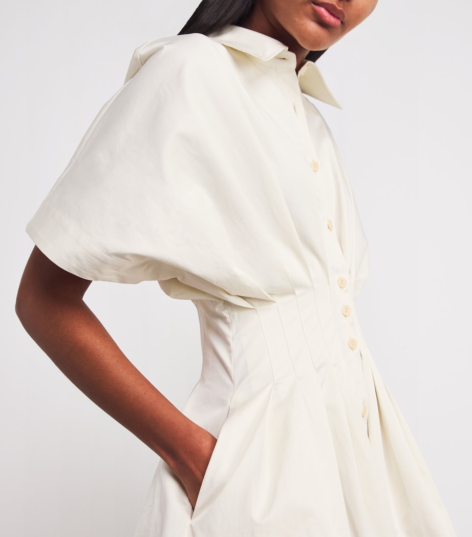 Palmer//Harding Ivory Stretch-Cotton Courage Mini Dress