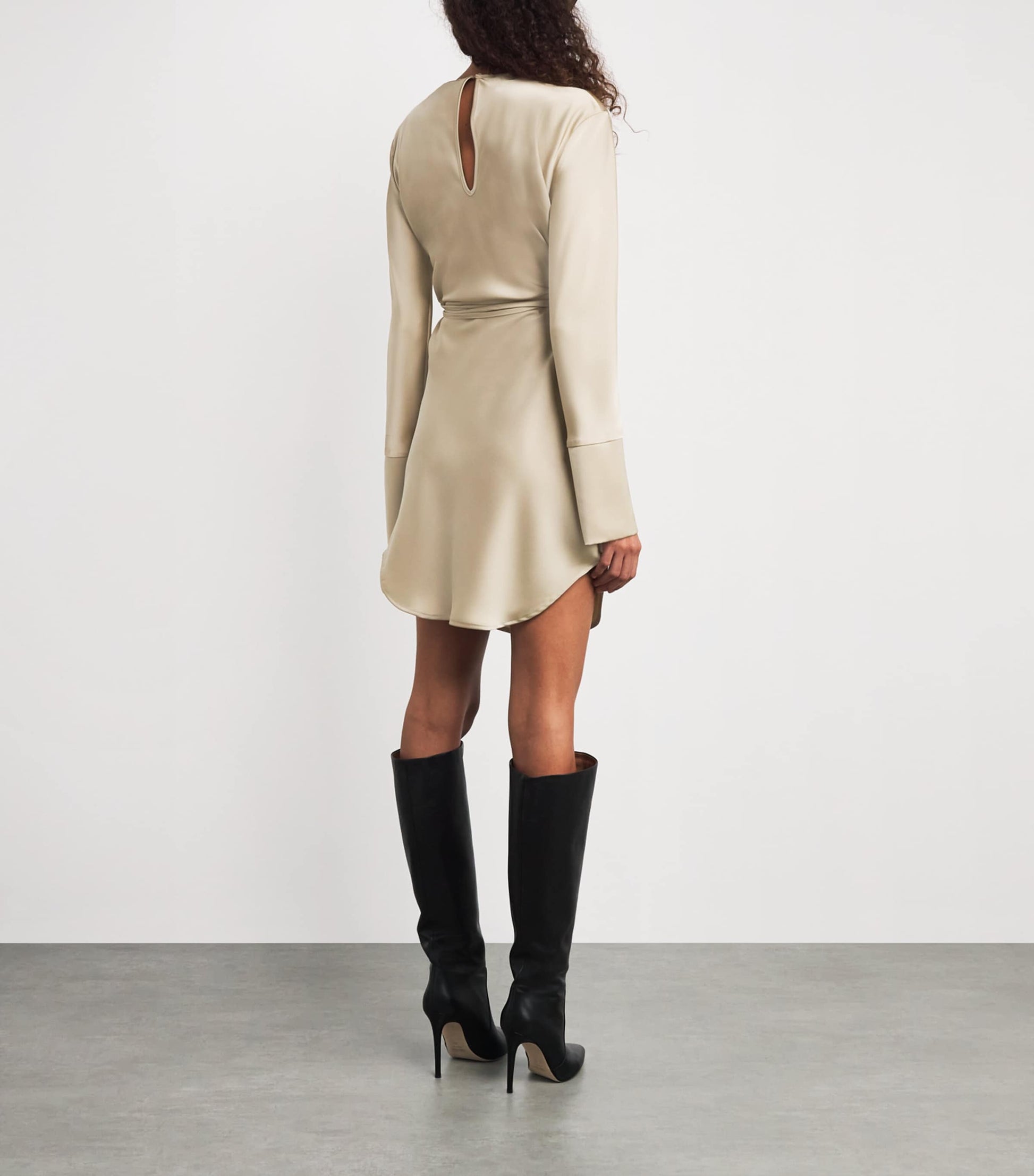 MAX&Co. Beige Satin Mini Dress