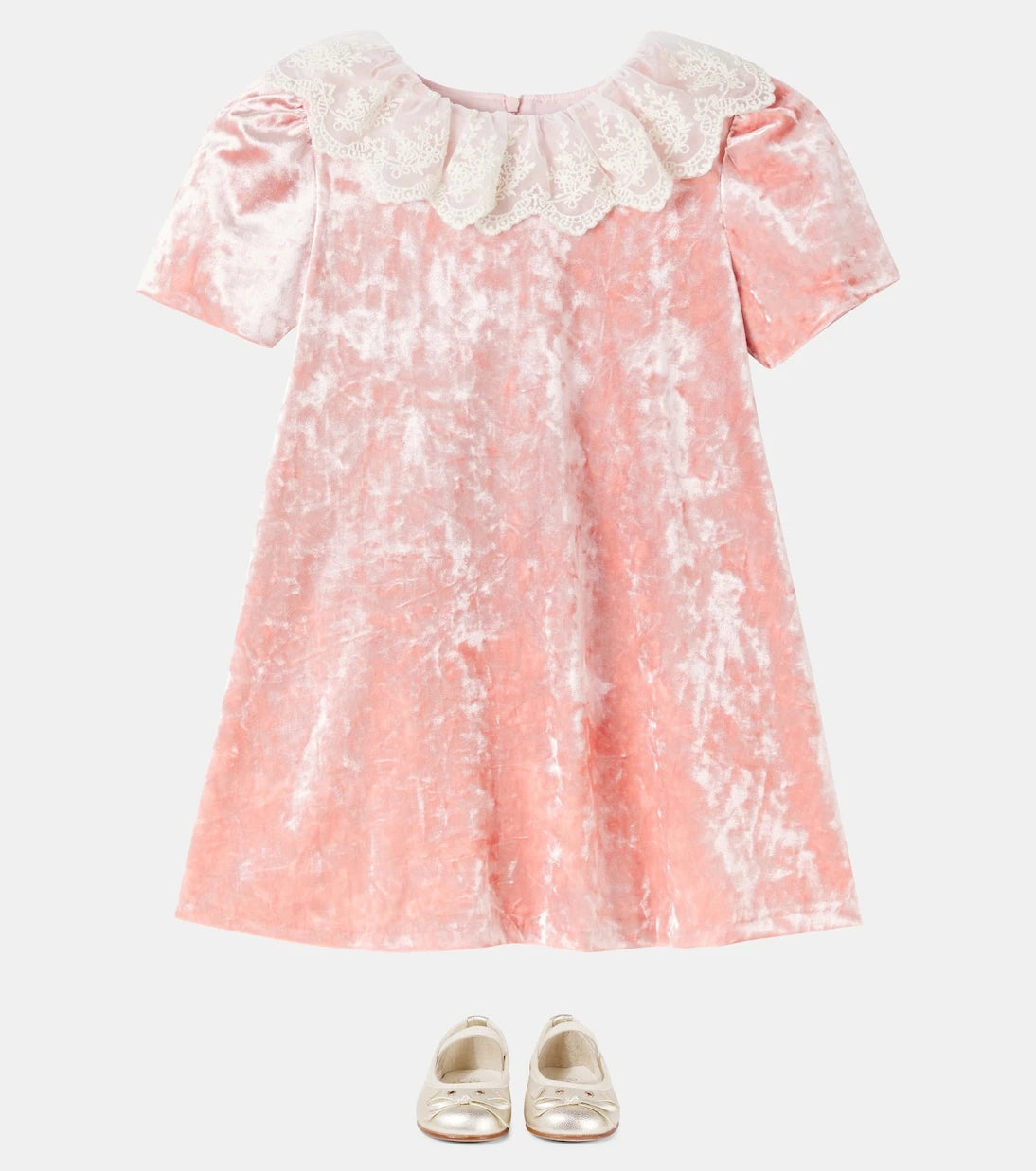 Patachou - Lace-trimmed tie-dye dress