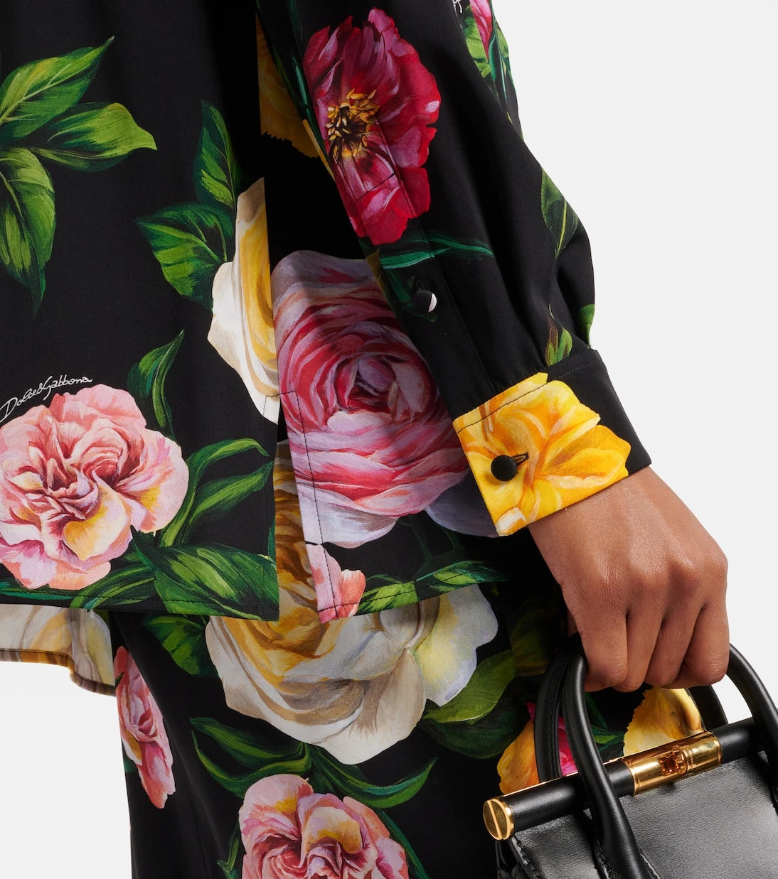 Dolce&Gabbana - Çiçekli ipek karışımlı şarmöz gömlek