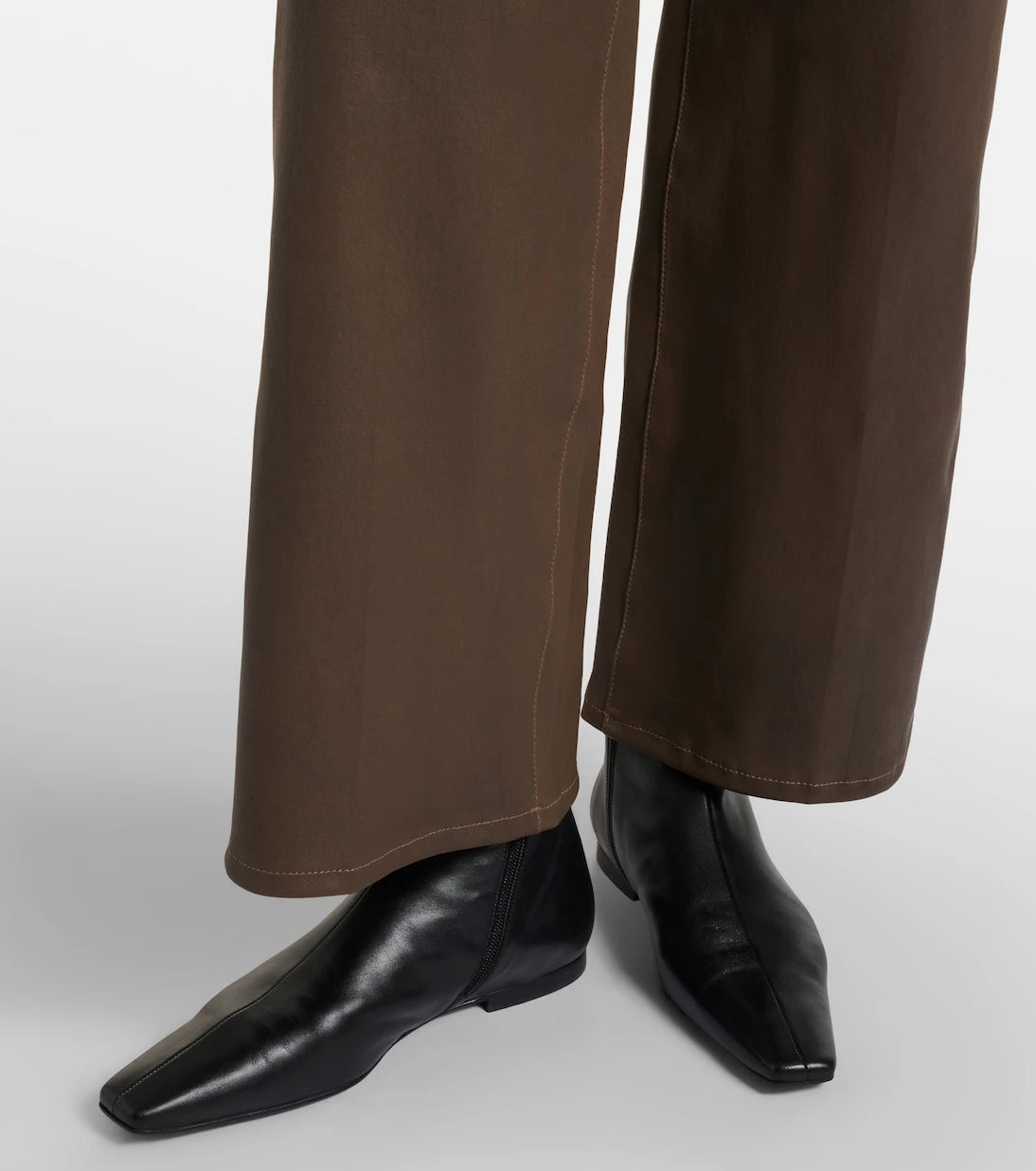 Frame - Le Slim Palazzo leather wide-leg pants