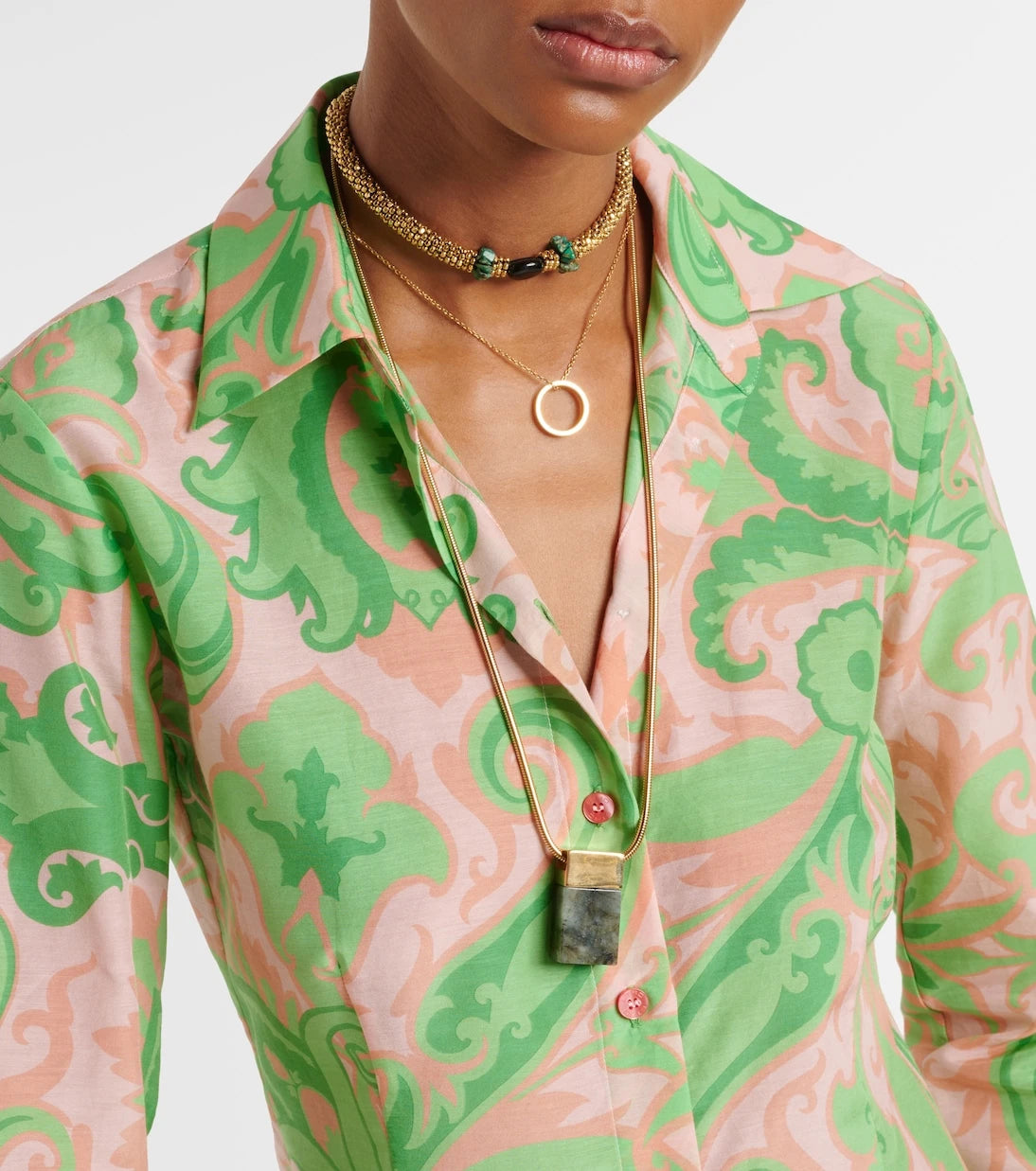 Etro - Printed cotton and silk shirt