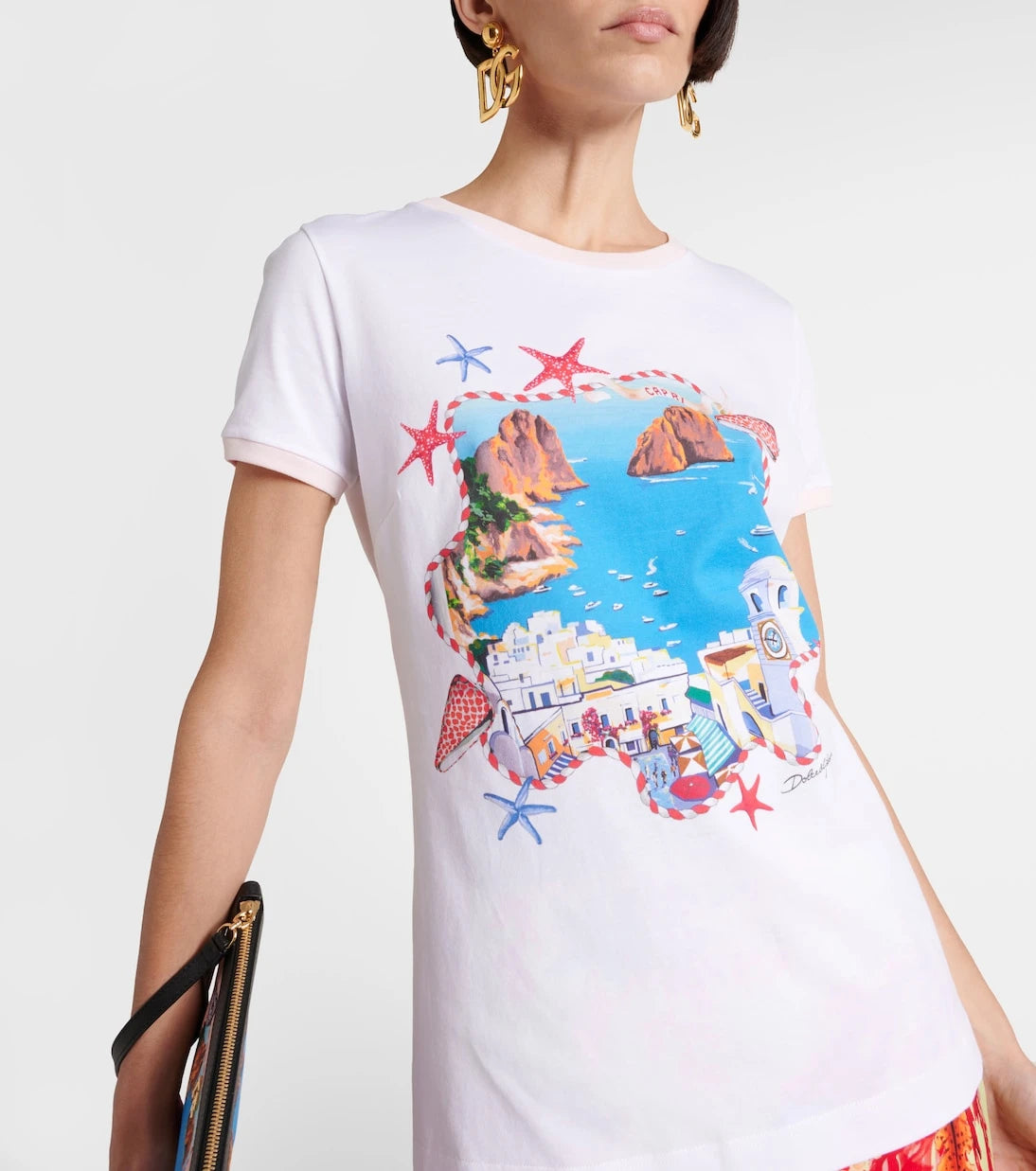 Dolce&Gabbana - Capri printed cotton jersey T-shirt