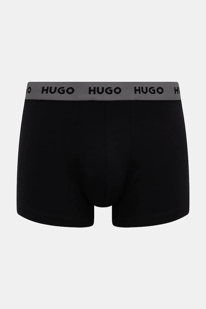HUGO erkek pamuk elastan boxer şort TRIPLET DESIGN 3'lü set